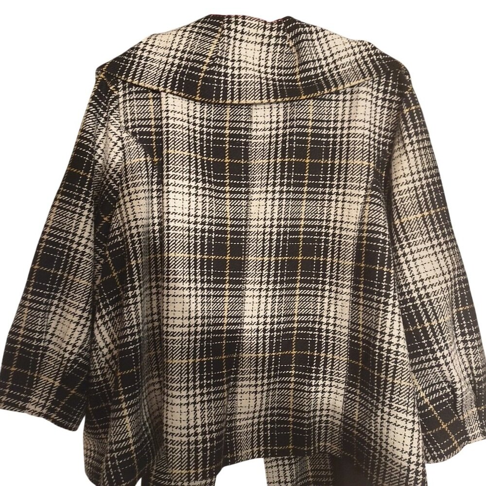 MOSSIMO PLAID PEACOAT W/SHAWL TYPE COLLAR-SIZE: 28/30W-LIKE NEW - Picture 2 of 7